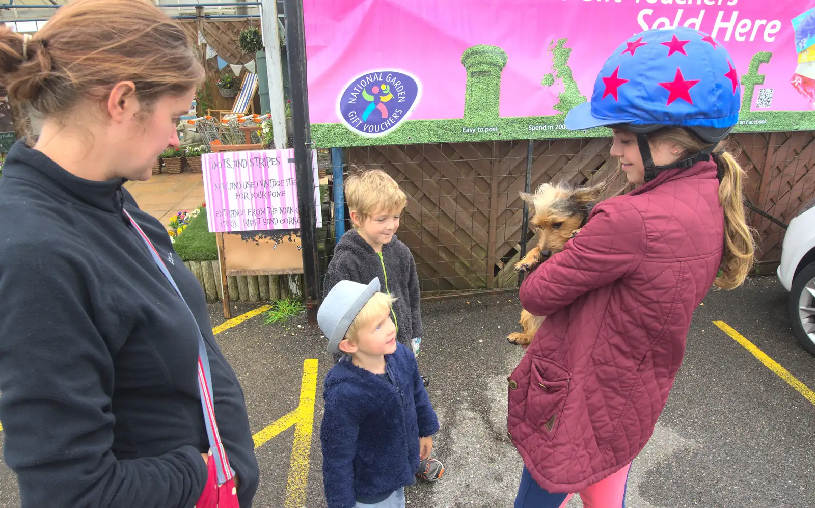 Harry meets Binky, Seans' dog, from Camping at Roundhills, Brockenhurst, New Forest, Hampshire - 29th August 2015