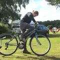 Isobel tries her bike out, Camping at Roundhills, Brockenhurst, New Forest, Hampshire - 29th August 2015