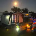 The van and awning in the moonlight, Camping at Roundhills, Brockenhurst, New Forest, Hampshire - 29th August 2015