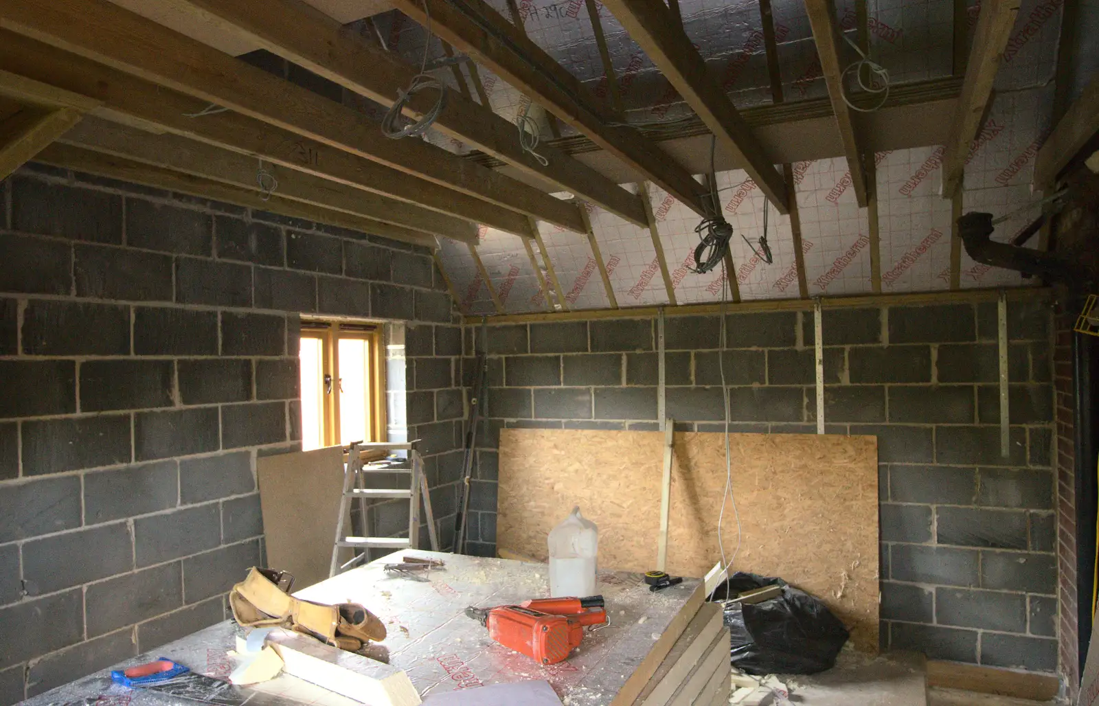 The space where the bathroom will be, from A 1940s Dance, Bressingham Steam Museum, Bressingham, Norfolk - 19th September 2015