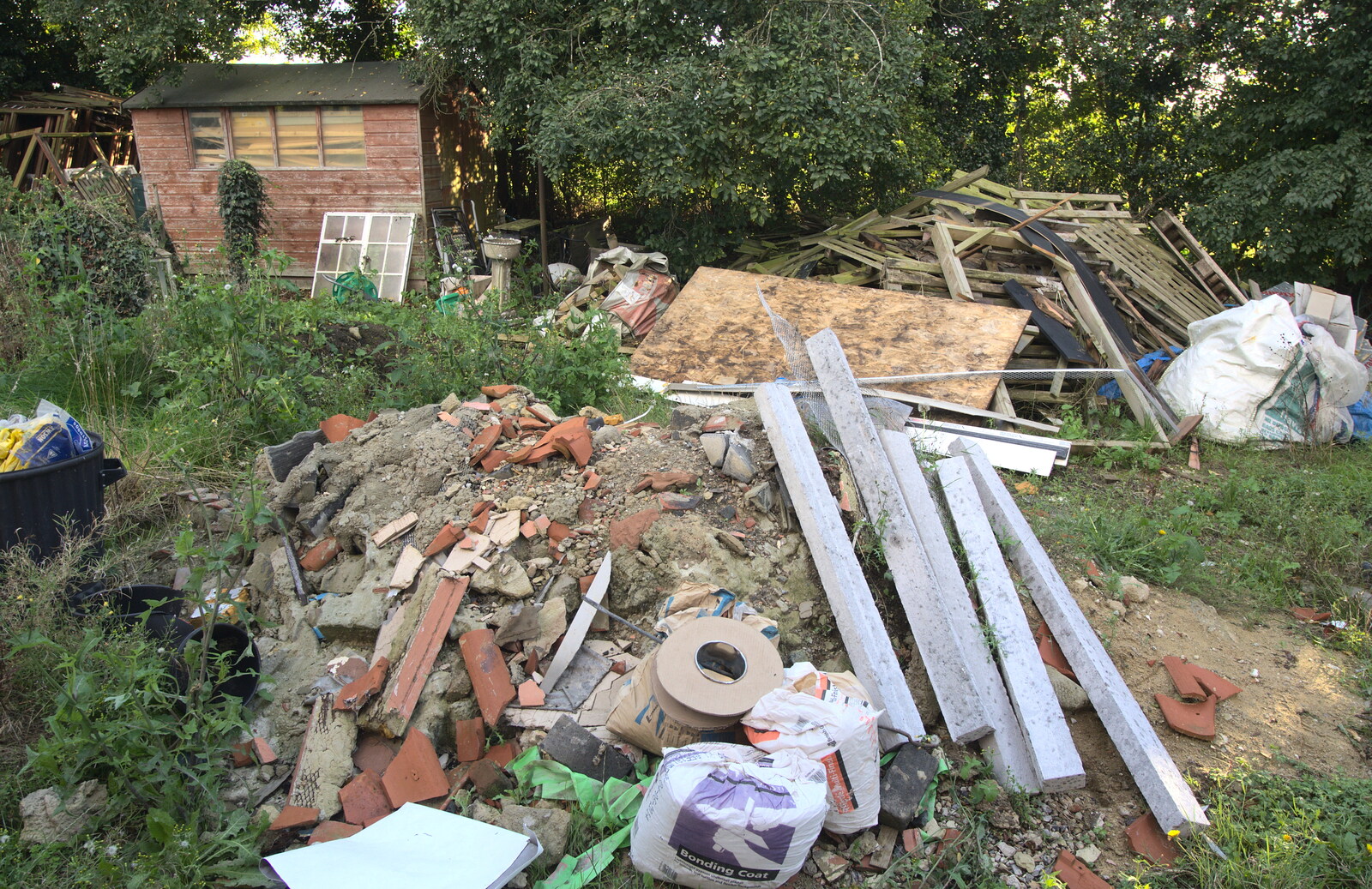 A big pile of crap in the garden from A 1940s Dance, Bressingham Steam Museum, Bressingham, Norfolk - 19th September 2015