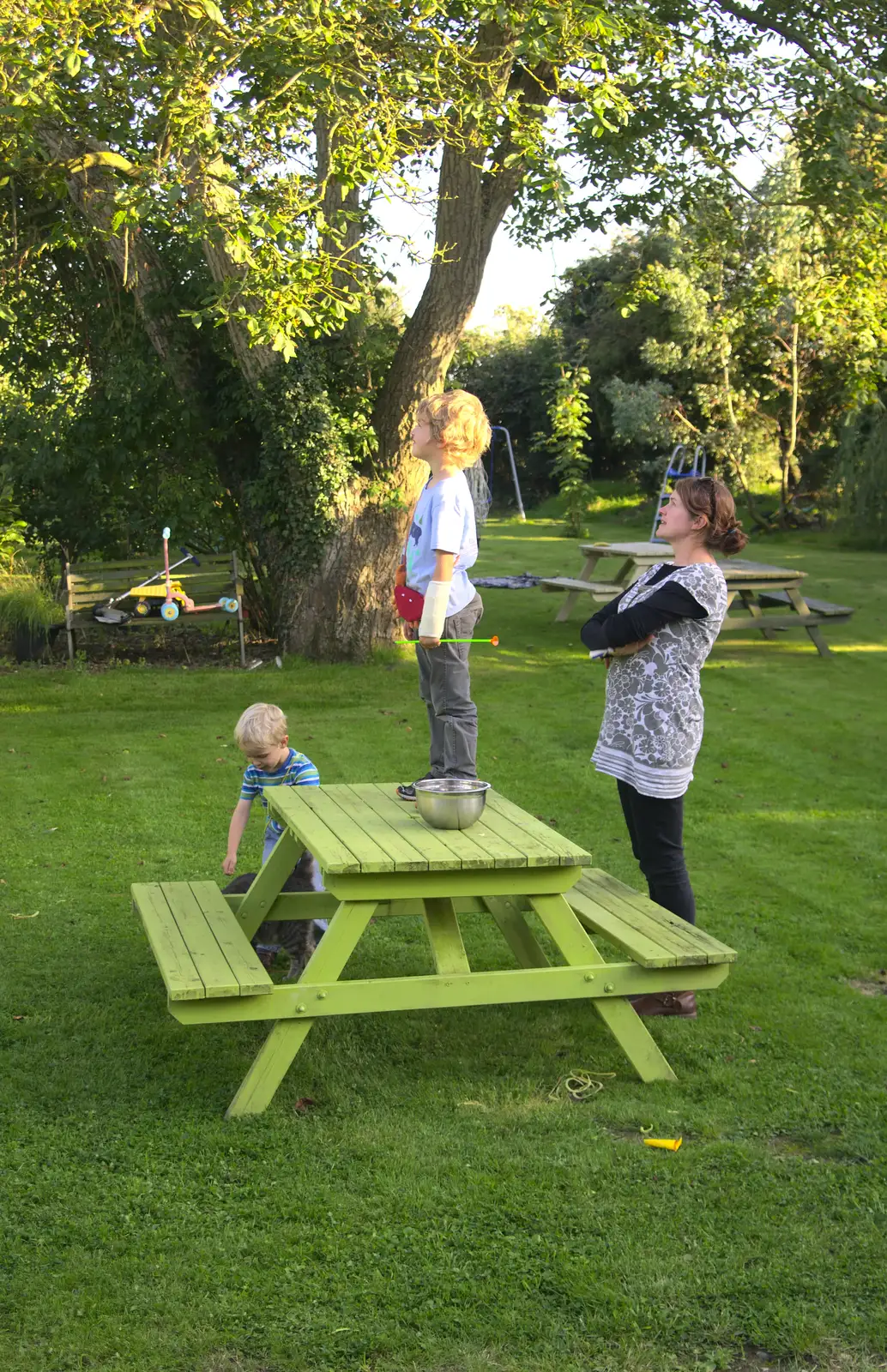 Fred's on a table in the garden, from A 1940s Dance, Bressingham Steam Museum, Bressingham, Norfolk - 19th September 2015