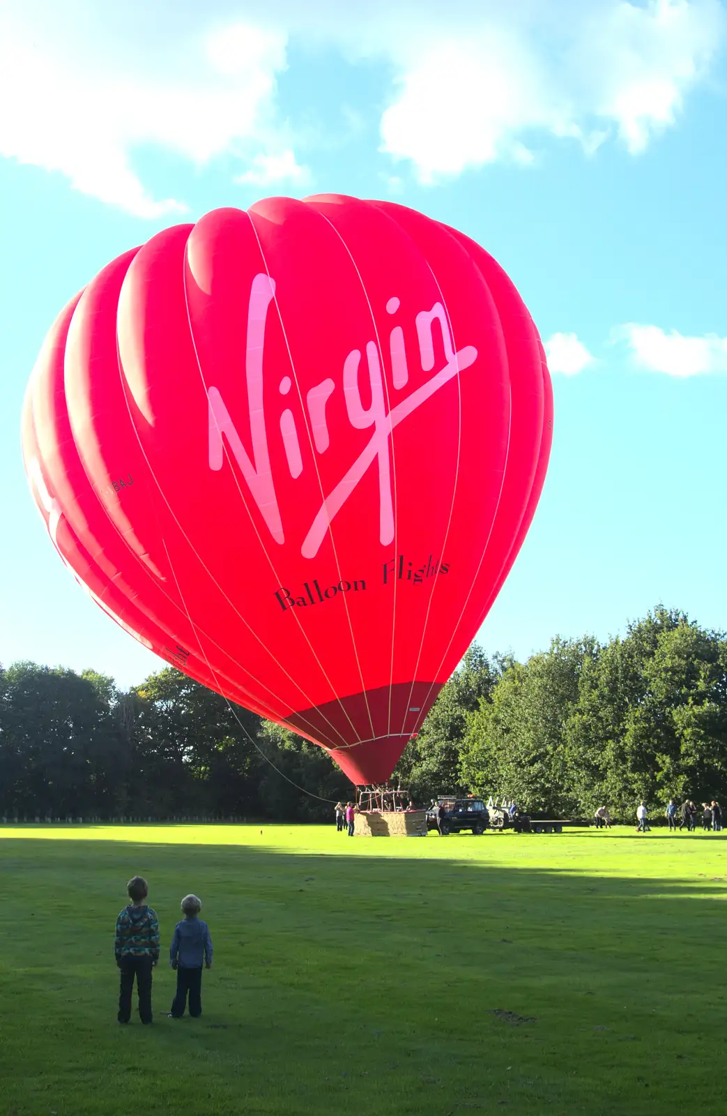 Over at the Oaksmere, a balloon takes off, from A 1940s Dance, Bressingham Steam Museum, Bressingham, Norfolk - 19th September 2015