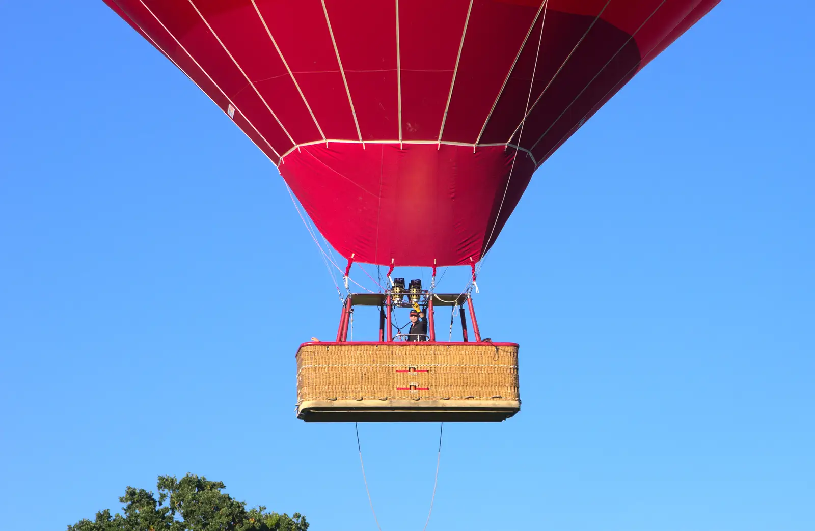 A balloon takes to the air, from A 1940s Dance, Bressingham Steam Museum, Bressingham, Norfolk - 19th September 2015