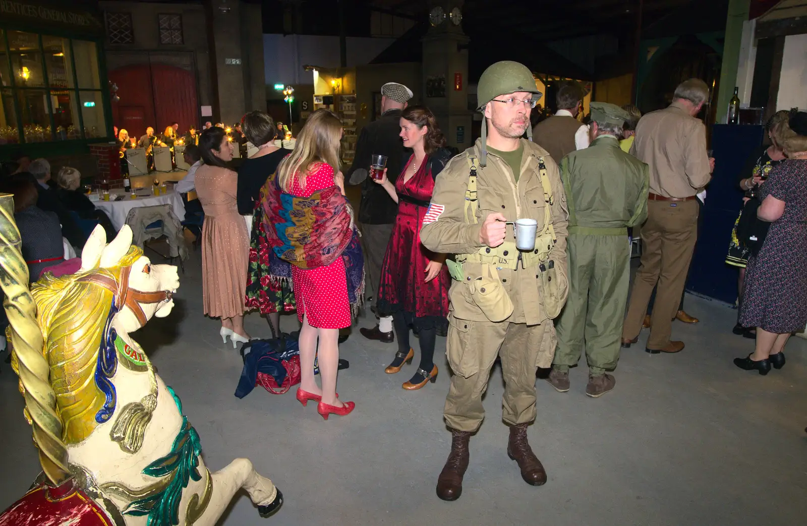 Marc stands around looking glum, from A 1940s Dance, Bressingham Steam Museum, Bressingham, Norfolk - 19th September 2015