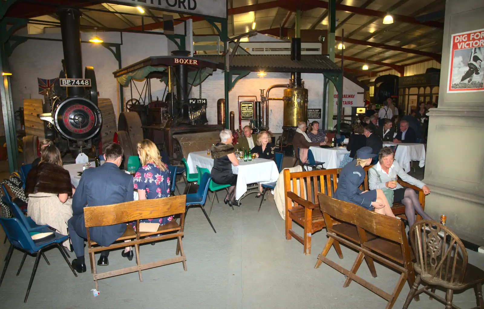 Steam engines in the museum, from A 1940s Dance, Bressingham Steam Museum, Bressingham, Norfolk - 19th September 2015