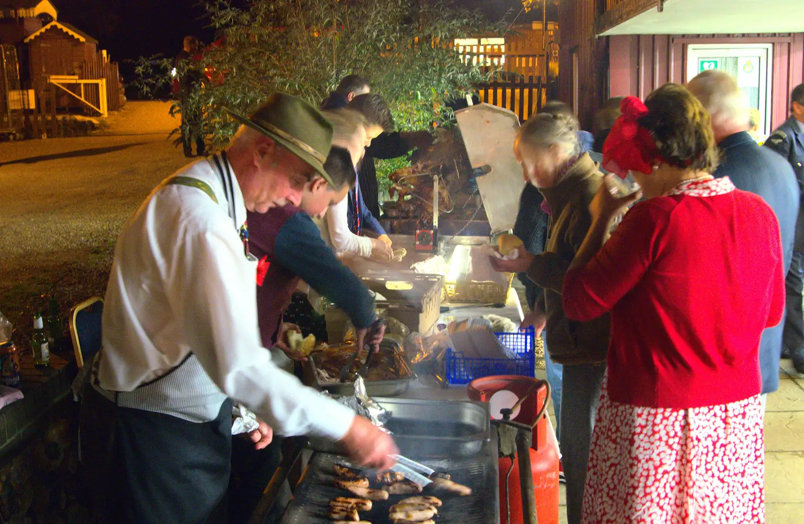 There's a barbeque occuring outside, from A 1940s Dance, Bressingham Steam Museum, Bressingham, Norfolk - 19th September 2015