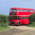 A Routemaster bus trundles in to the park and ride, A Steamy 1940s Day Out, Holt and Sheringham, Norfolk - 20th September 2015