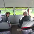 The gang on the bus's top deck, A Steamy 1940s Day Out, Holt and Sheringham, Norfolk - 20th September 2015