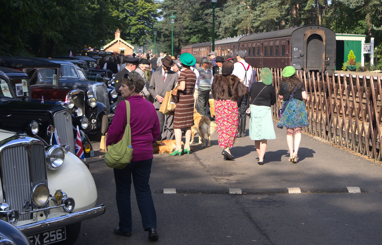 Crowds down at the station from A Steamy 1940s Day Out, Holt and Sheringham, Norfolk - 20th September 2015