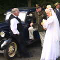 A fake wedding couple, A Steamy 1940s Day Out, Holt and Sheringham, Norfolk - 20th September 2015