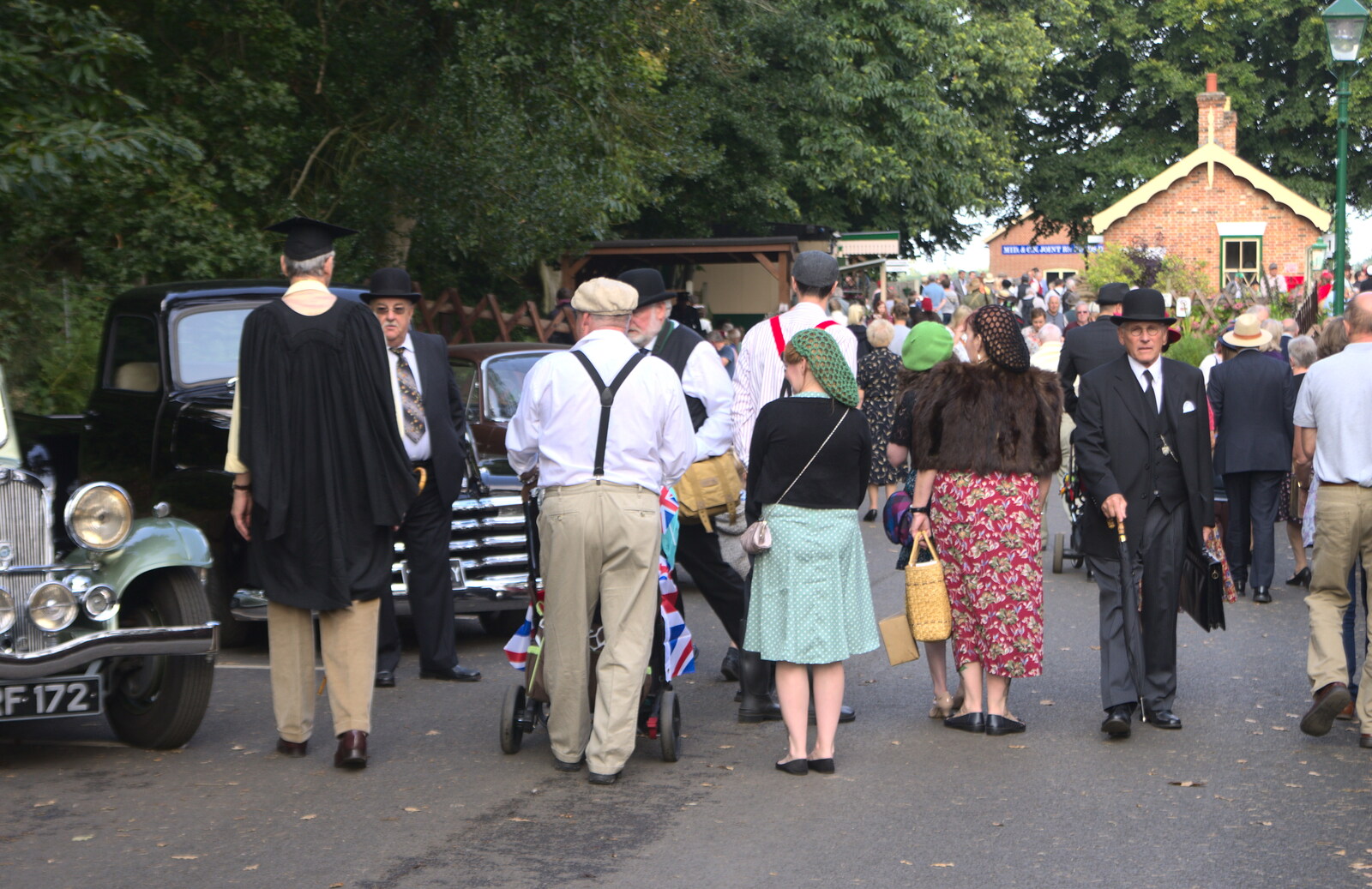 The scene down at Holt station from A Steamy 1940s Day Out, Holt and Sheringham, Norfolk - 20th September 2015