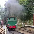 A small engine shunts coaches up the line, A Steamy 1940s Day Out, Holt and Sheringham, Norfolk - 20th September 2015