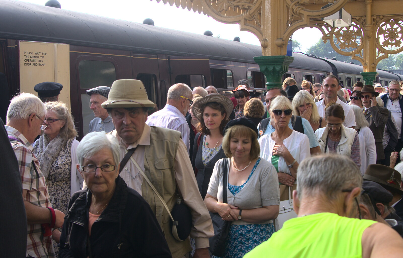 Isobel in the platform crowds from A Steamy 1940s Day Out, Holt and Sheringham, Norfolk - 20th September 2015