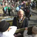 The Mayor of Sheringham jumps up and says hello, A Steamy 1940s Day Out, Holt and Sheringham, Norfolk - 20th September 2015