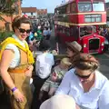 It's a bit of a melée as the Routemaster shows up, A Steamy 1940s Day Out, Holt and Sheringham, Norfolk - 20th September 2015