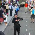 A 1940s policeman roams around, A Steamy 1940s Day Out, Holt and Sheringham, Norfolk - 20th September 2015