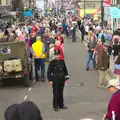 The truck gets a police escort, A Steamy 1940s Day Out, Holt and Sheringham, Norfolk - 20th September 2015