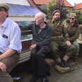 Grandad hangs out with the army guys, A Steamy 1940s Day Out, Holt and Sheringham, Norfolk - 20th September 2015