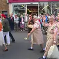 A group of 1940s housewives in the parade, A Steamy 1940s Day Out, Holt and Sheringham, Norfolk - 20th September 2015