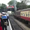 The train waits at the platforn, A Steamy 1940s Day Out, Holt and Sheringham, Norfolk - 20th September 2015