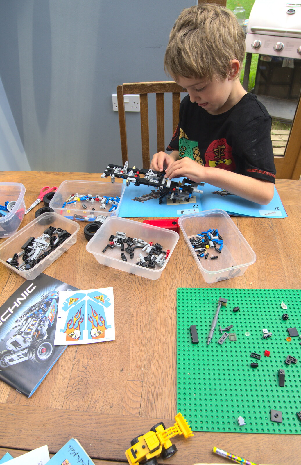 Fred starts on a Lego Technic car from Fred's Lego, a Giant Clock, and a Trip to Norwich, Norfolk - 25th September 2015