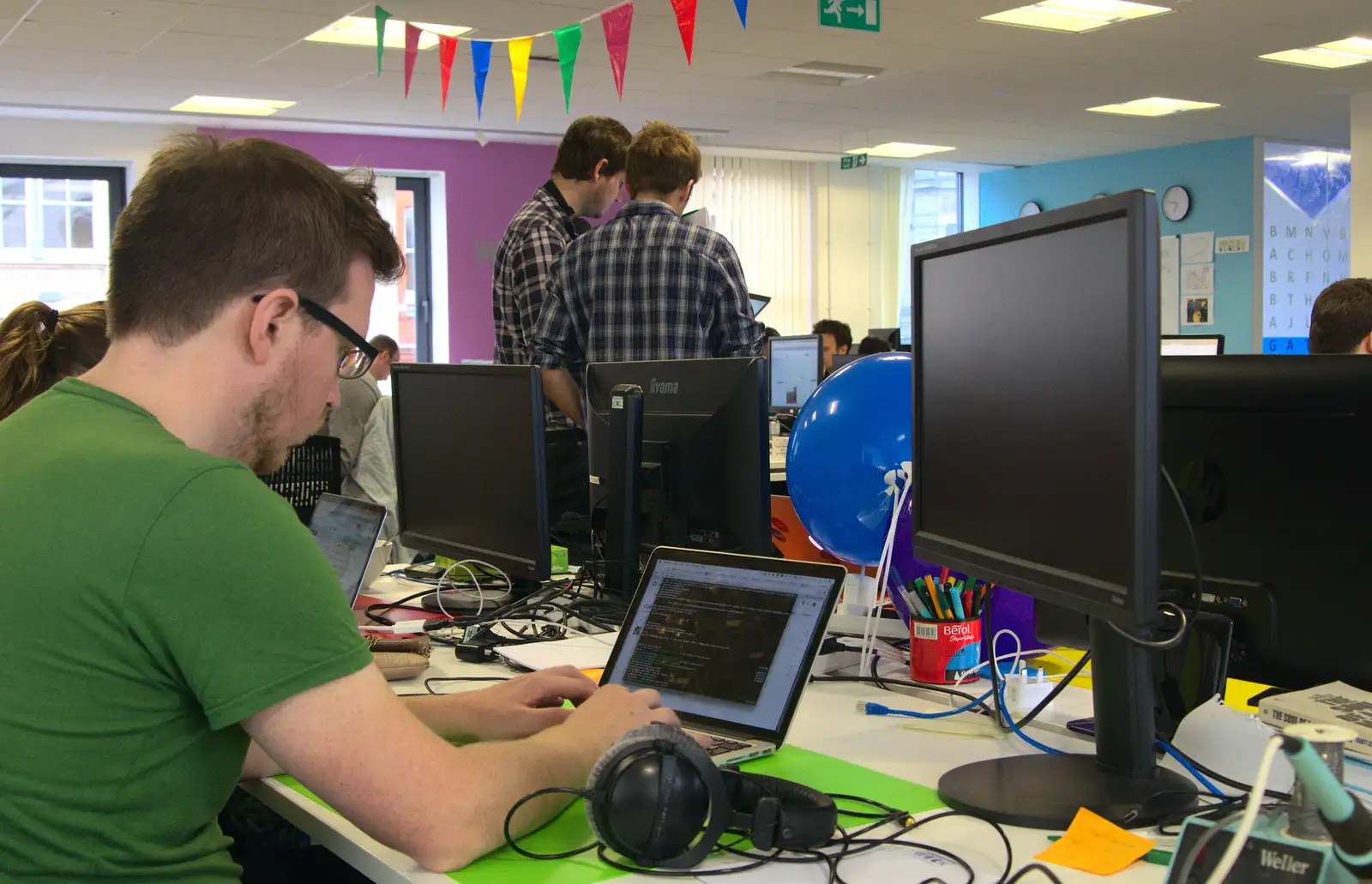 Coffey does coding, from SwiftKey Innovation Week, Southwark Bridge Road, London - 7th October 2015