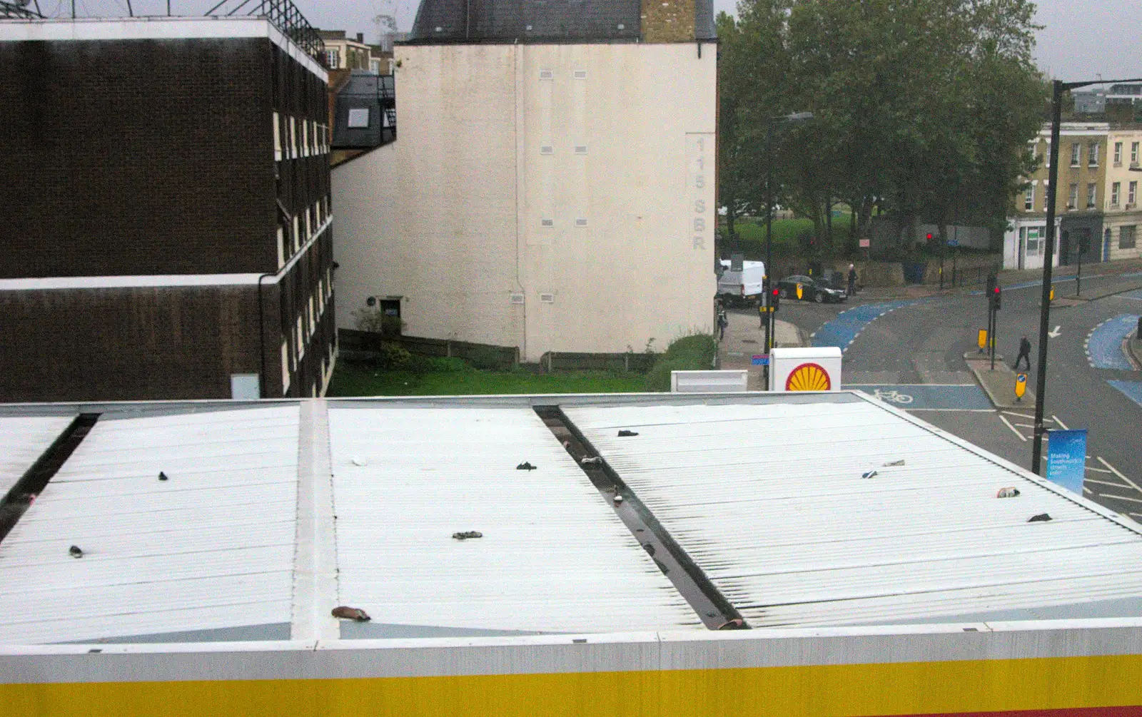 There are still lots of shoes on the garage roof, from SwiftKey Innovation Week, Southwark Bridge Road, London - 7th October 2015