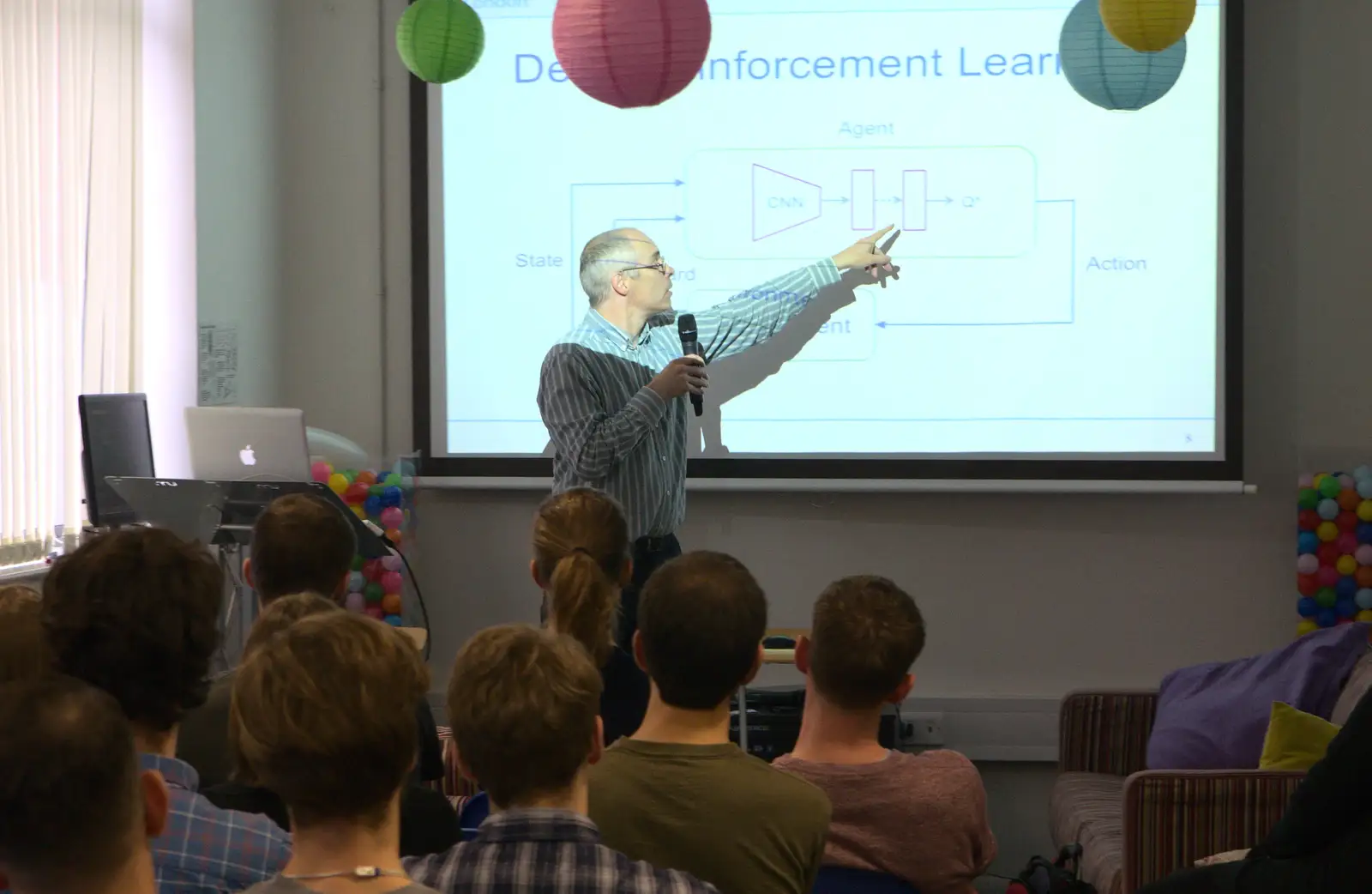 A guy from Imperial talks about Machine Learning, from SwiftKey Innovation Week, Southwark Bridge Road, London - 7th October 2015