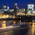 A blur of The Thames at night, SwiftKey Innovation Week, Southwark Bridge Road, London - 7th October 2015