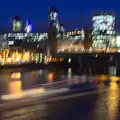 A blur of The Thames at night, SwiftKey Innovation Week, Southwark Bridge Road, London - 7th October 2015