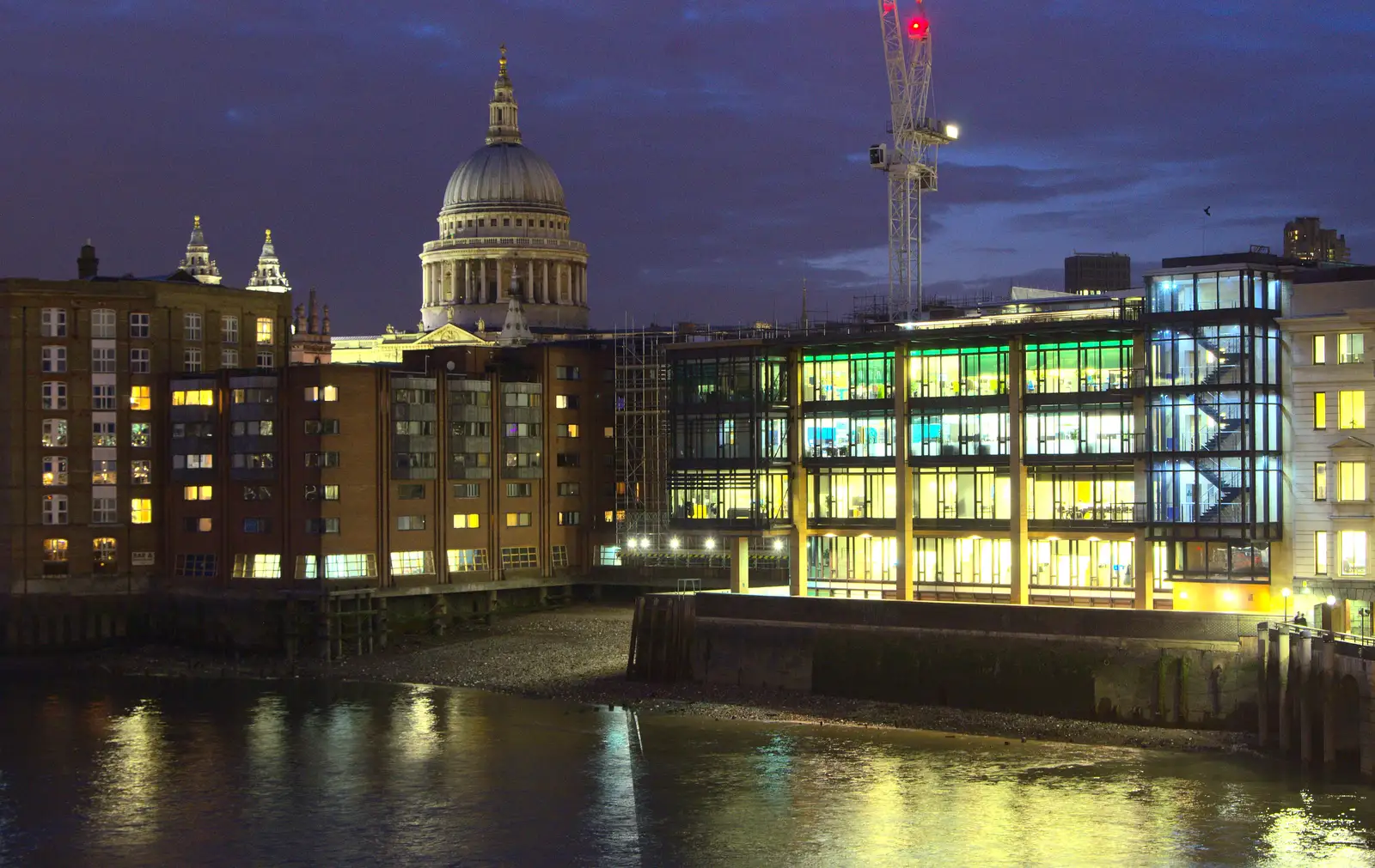 St Paul's and The Thames, from SwiftKey Innovation Week, Southwark Bridge Road, London - 7th October 2015