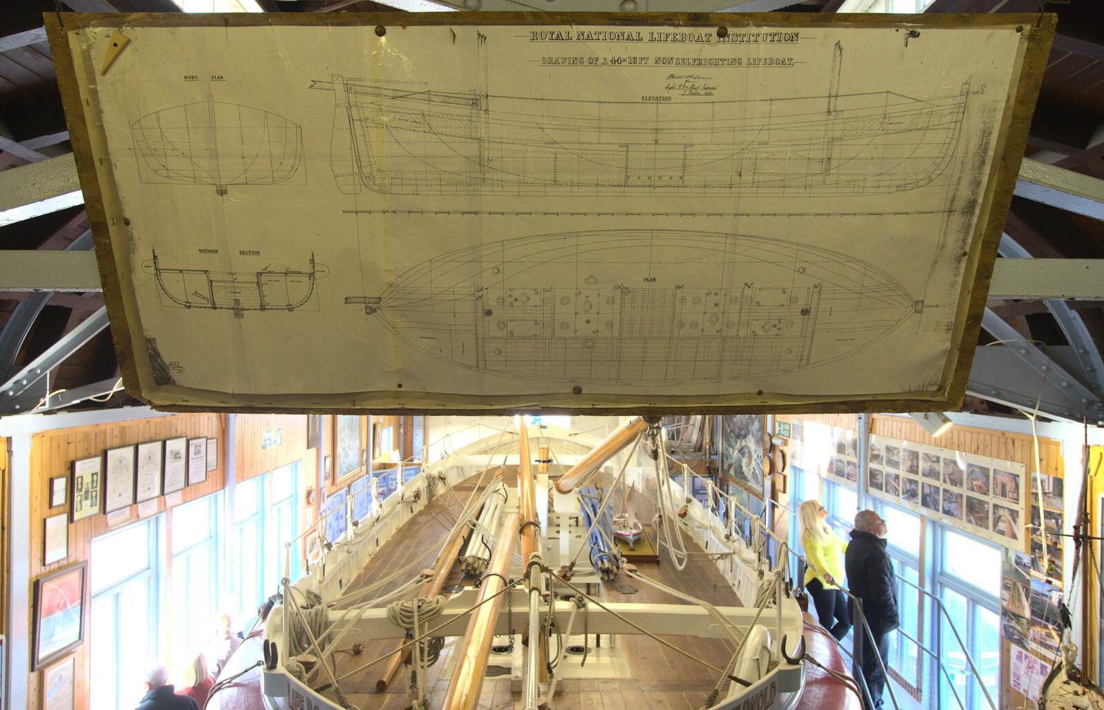 A plan of the lifeboat from A DC3 Quiz and the Alfred Corry, Southwold, Suffolk, - 9th October 2015