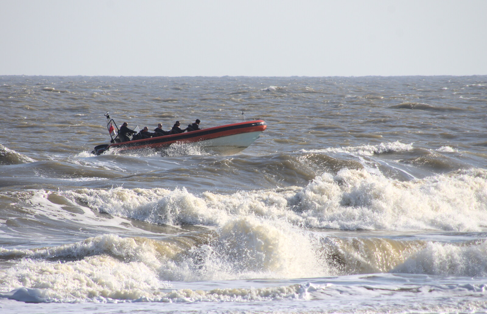 A RIB tour-boat razzes about from A DC3 Quiz and the Alfred Corry, Southwold, Suffolk, - 9th October 2015