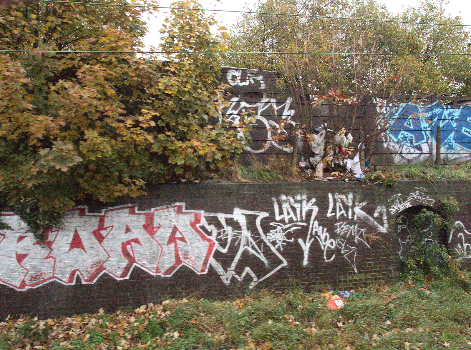 More tags by the railway line from Fred's Gyrobot, Brome, Suffolk - 18th October 2015