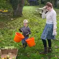 Harry helps with the apple harvest, Apple Picking and The BBs at Framingham Earl, Norfolk - 25th October 2015