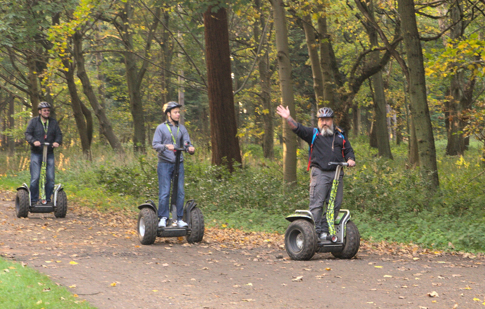 Some Segway things trundle around from A Day at High Lodge, Brandon Forest, Suffolk - 26th October 2015