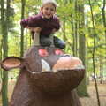 Fred finds a Gruffalo in the woods, A Day at High Lodge, Brandon Forest, Suffolk - 26th October 2015