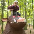 Fred finds a Gruffalo in the woods, A Day at High Lodge, Brandon Forest, Suffolk - 26th October 2015