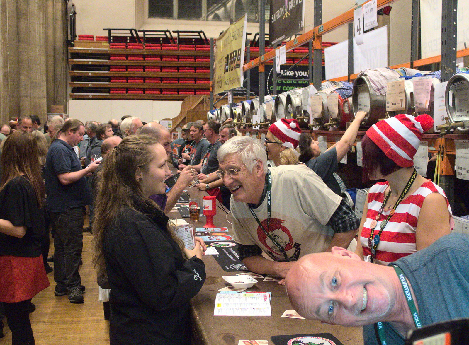 Comedy photo-bombing from The 38th Norwich Beer Festival, Norwich, Norfolk - 28th October 2015