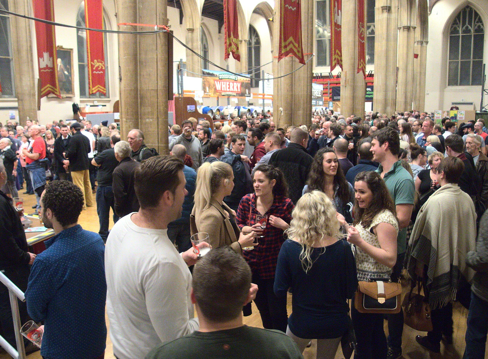 Festival crowds from The 38th Norwich Beer Festival, Norwich, Norfolk - 28th October 2015