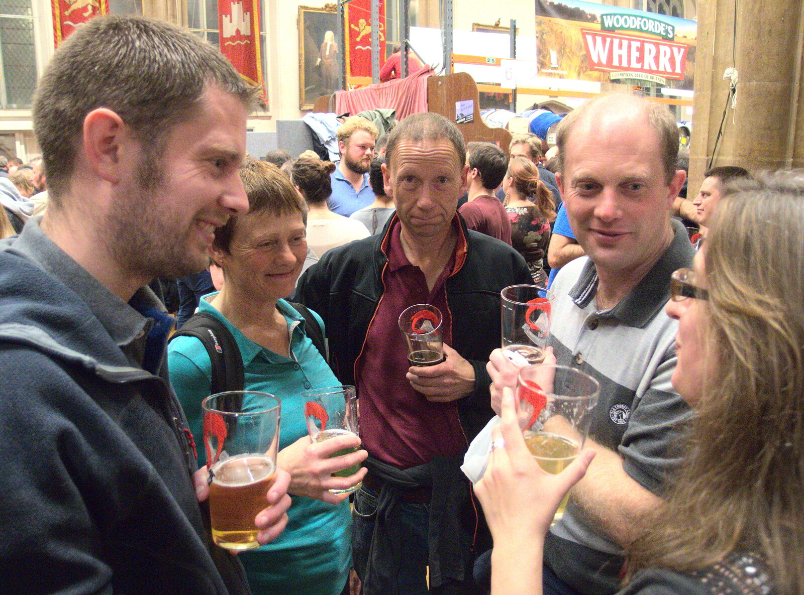 The Boy Phil, Pippa, Apple, Paul and Suey from The 38th Norwich Beer Festival, Norwich, Norfolk - 28th October 2015