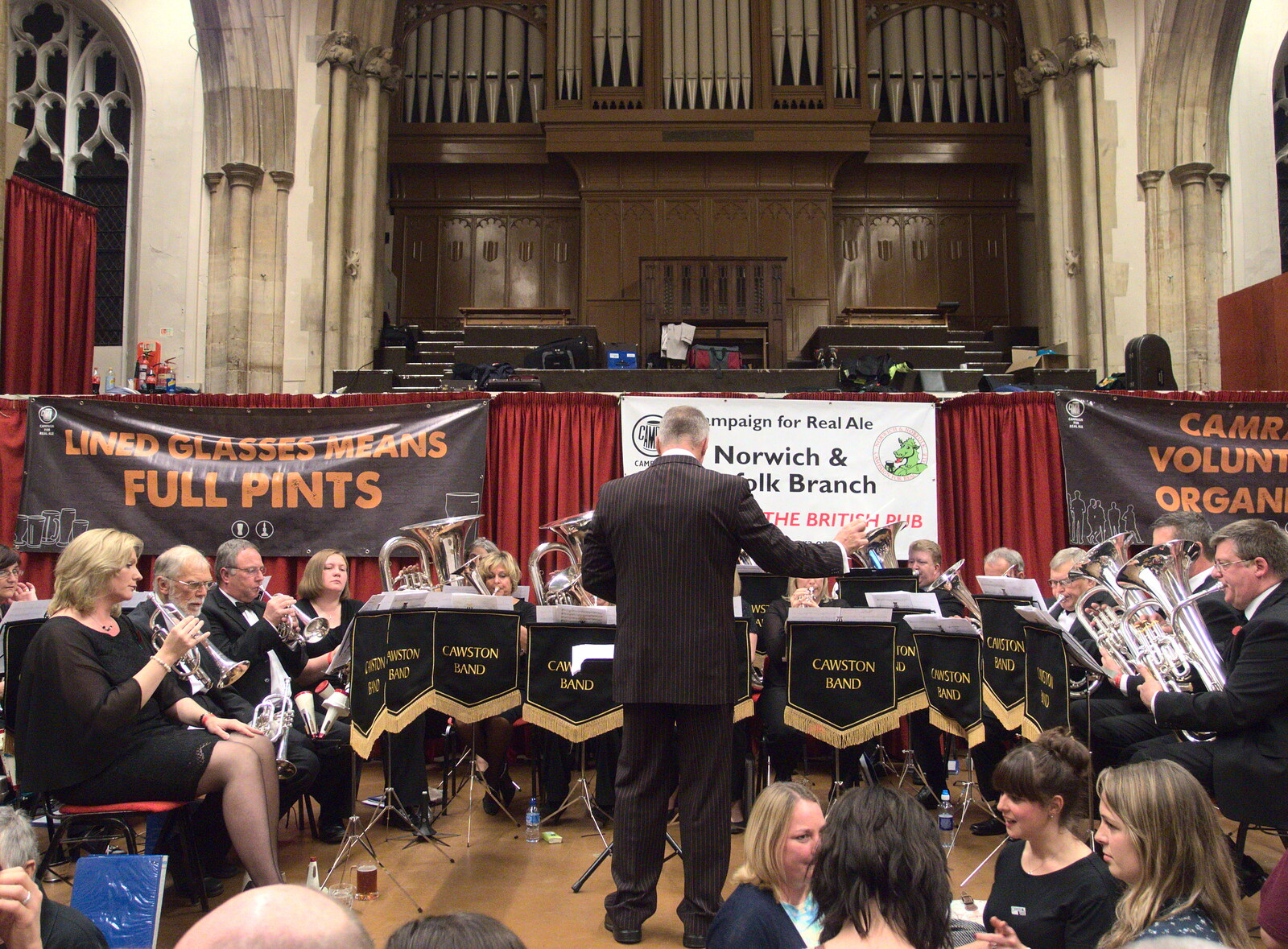 The Cawston Silver Band does its thing from The 38th Norwich Beer Festival, Norwich, Norfolk - 28th October 2015