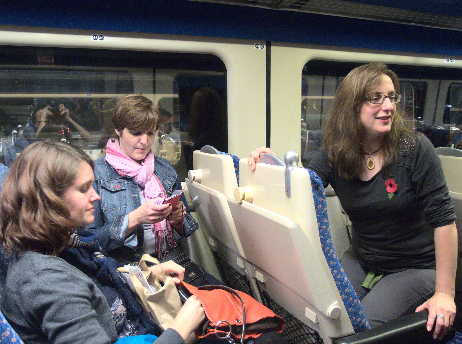 On the train from The 38th Norwich Beer Festival, Norwich, Norfolk - 28th October 2015