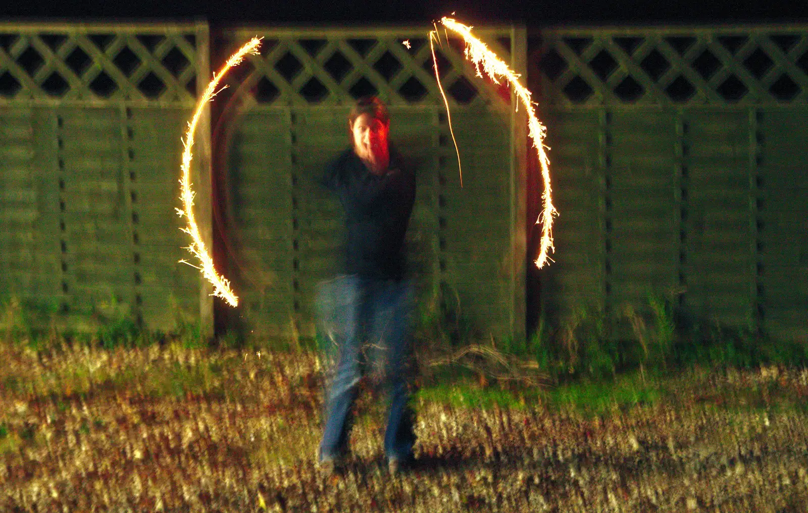 Isobel goes nuts with a sparkler, from The BBs at Centre Parcs, Elvedon, Norfolk - 5th November 2015