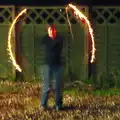 Isobel goes nuts with a sparkler, The BBs at Centre Parcs, Elvedon, Norfolk - 5th November 2015