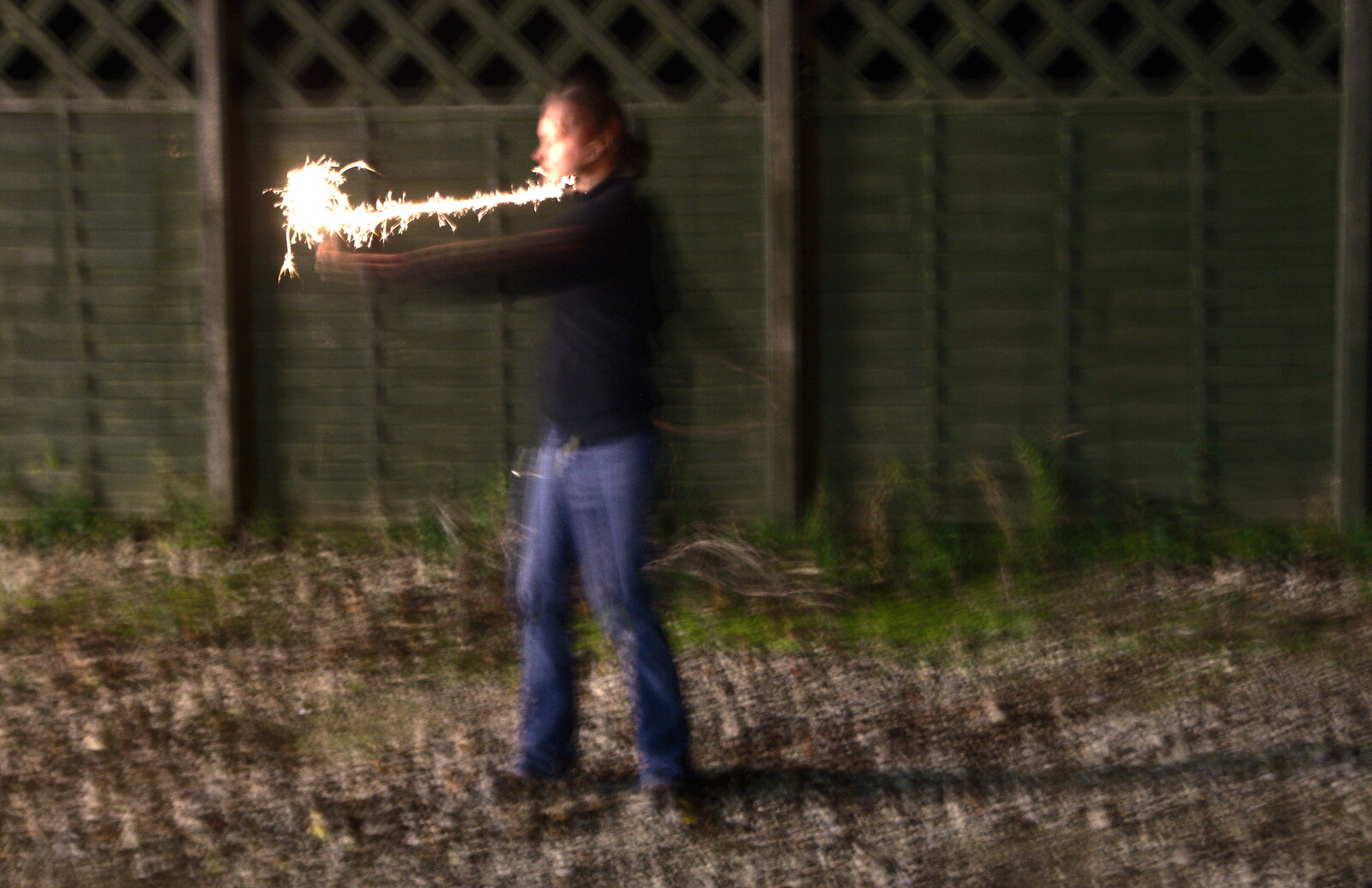 Isobel and a sparkler from The BBs at Centre Parcs, Elvedon, Norfolk - 5th November 2015