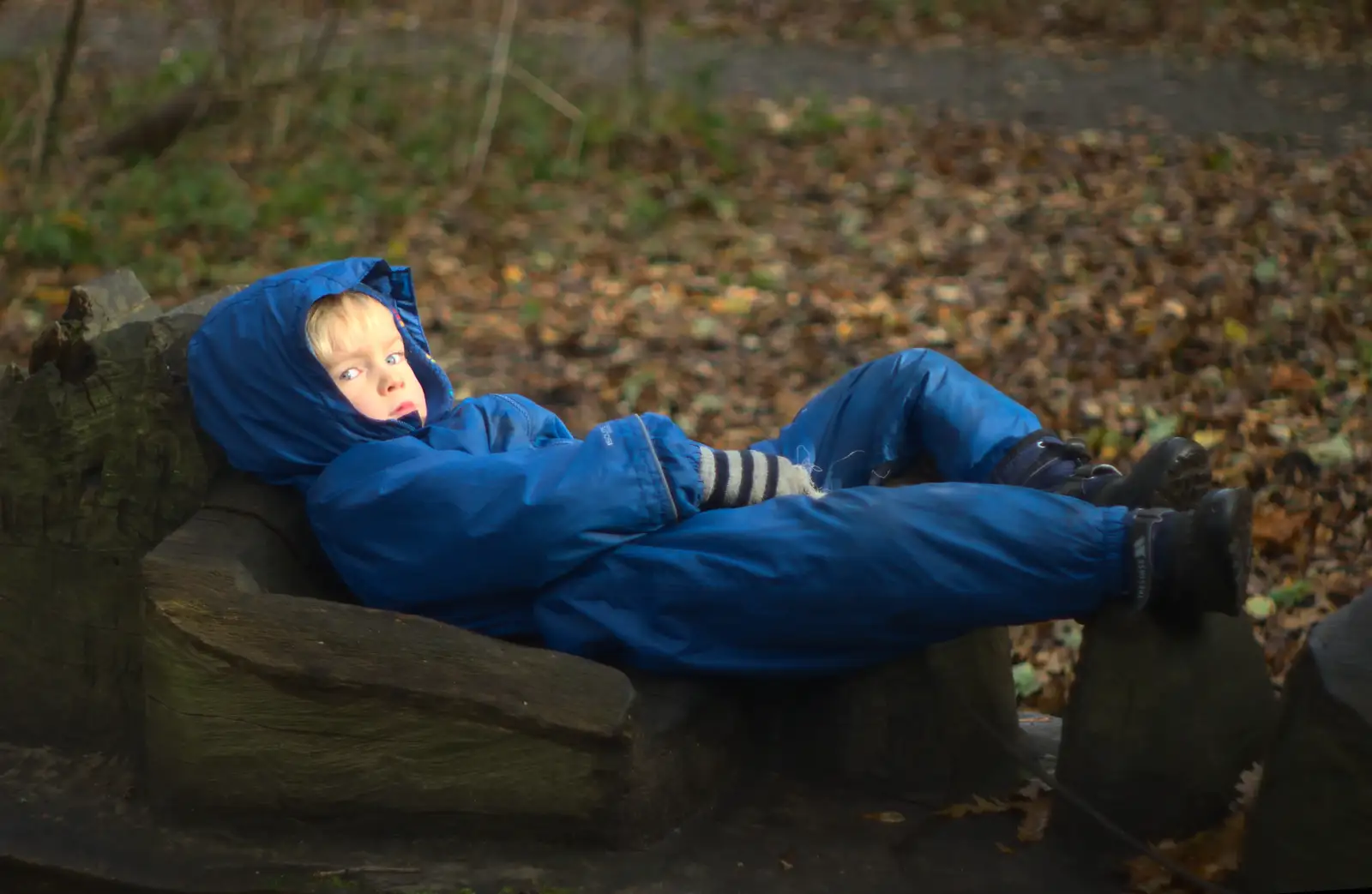 Harry has a lie down, from Hot-tub Penthouse, Thornham Walks, and Building, London and Suffolk - 12th November 2015