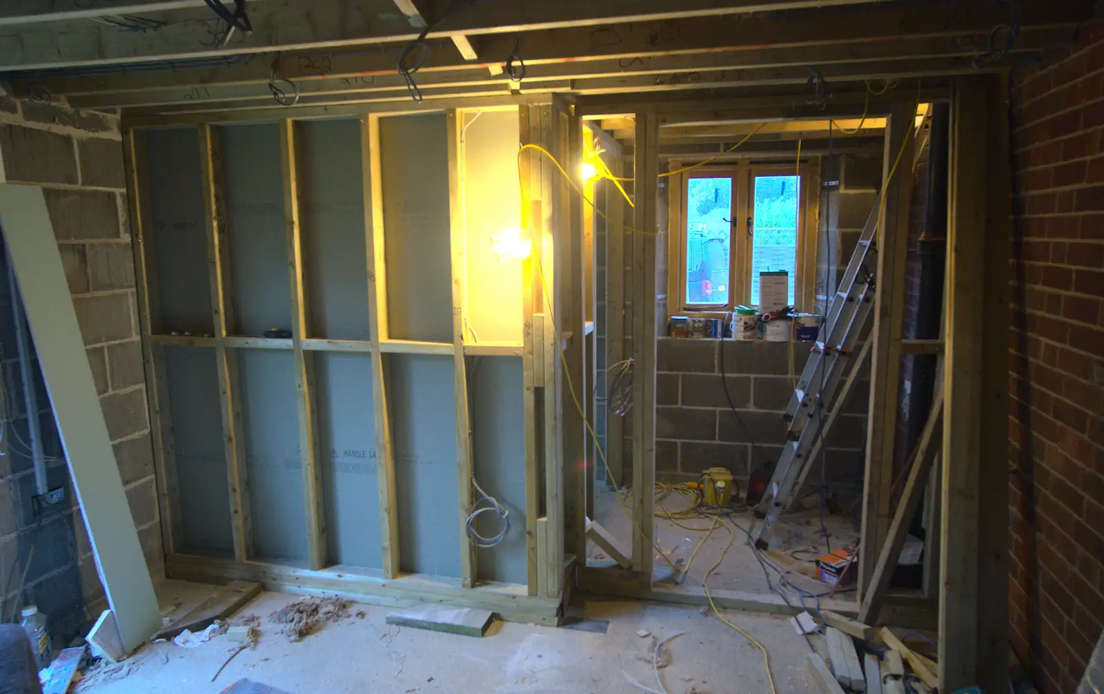 The downstairs bathroom in progress, from Hot-tub Penthouse, Thornham Walks, and Building, London and Suffolk - 12th November 2015