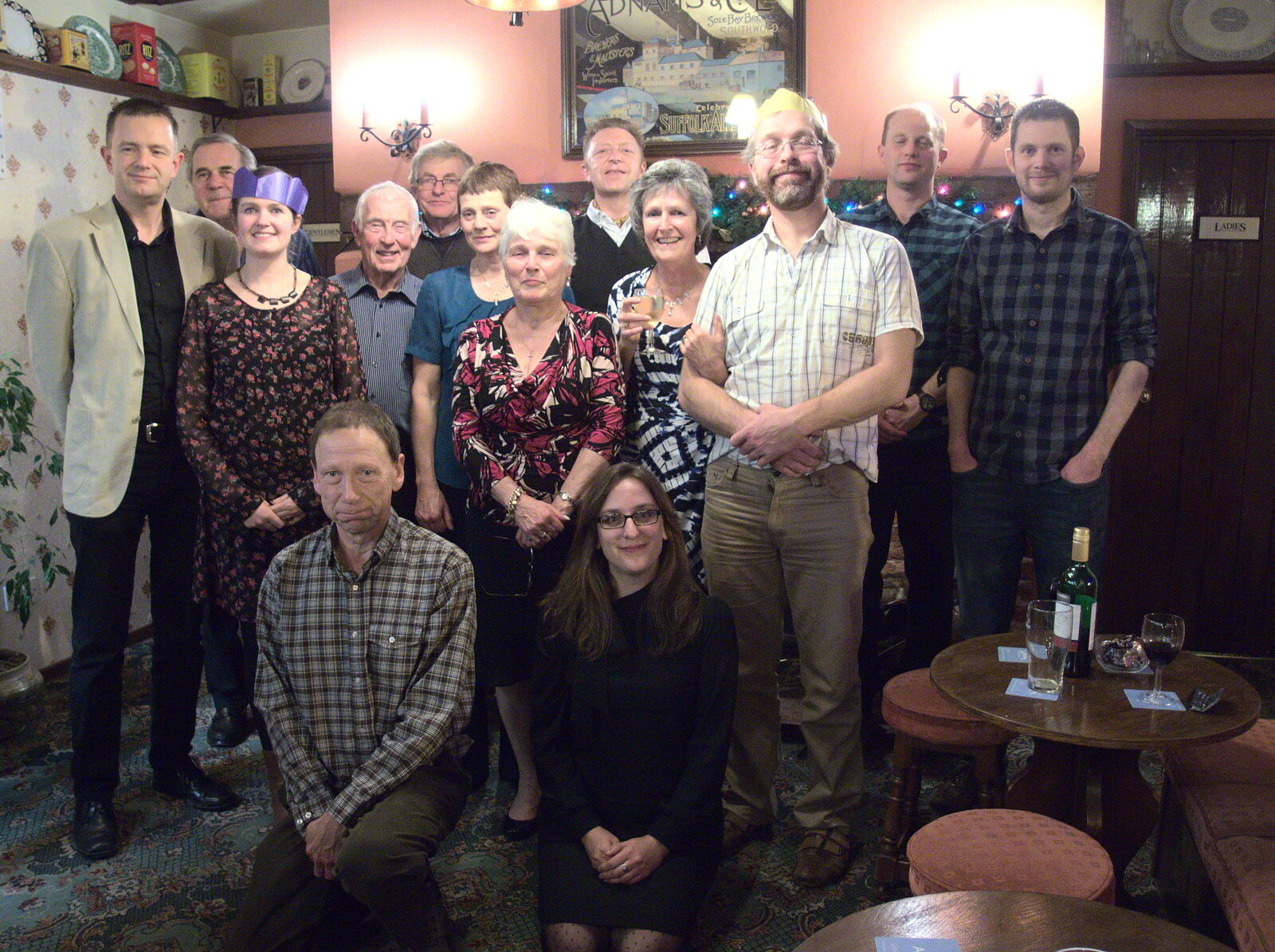 The Swan's 'Christmas Club' from The BSCC Christmas Dinner, and a Christmas Tree, Brome, Suffolk - 5th December 2015